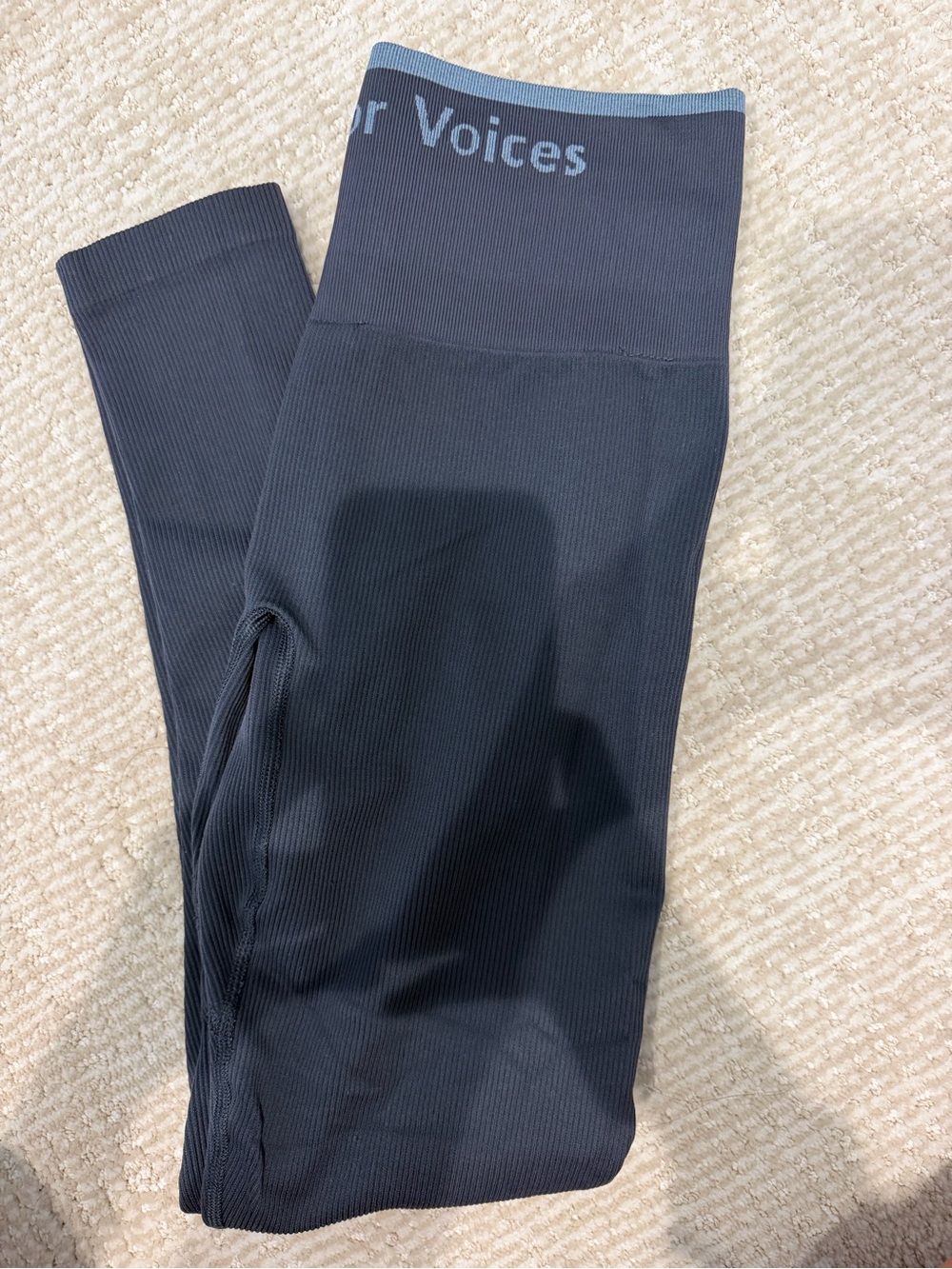 Outdoor Voices Leggings with Light Blue Waistband Accent